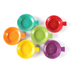 Ensemble de coupelles à sauce soja en céramique avec poignées, rondes, monochromes, à pois, pour hôtel, nourriture, café, thé - Product Image 2