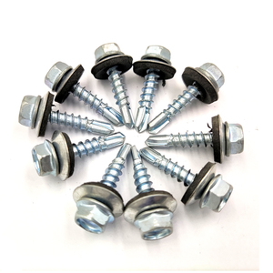สกรูยึดหลังคาอาคารจีนพร้อมแหวนยาง สกรูหัวหกเหลี่ยมแบบเจาะเอง - Product Image 1