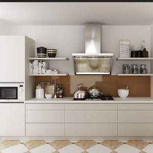 Mobili da Cucina Modulari Bianchi Lucidi Fai-da-Te, <span class=keywords><strong>Kit</strong></span> Compatto dal Pavimento al Soffitto, Set di Armadietti da Cucina - Product Image 2
