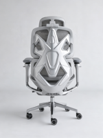 Chaise de jeu Spider Back, chaise de bureau ergonomique en mesh, réglable en hauteur, pivotante, avec accoudoirs 6D et repose-pieds