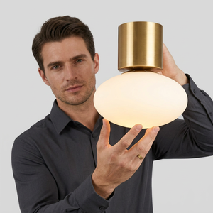 Modern Brass Ceiling Mount Pendant <b>Light</b> Round Indoor Living Room Home Decor Fixture - Product Image 1