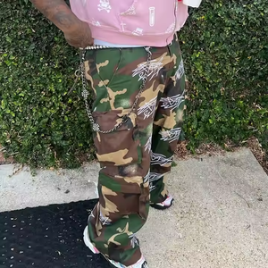 OEM <span class=keywords><strong>pantaloni</strong></span> Cargo larghi Casual mimetici <span class=keywords><strong>pantaloni</strong></span> <span class=keywords><strong>pantaloni</strong></span> stile mimetico con <span class=keywords><strong>tasche</strong></span> a gamba dritta per <span class=keywords><strong>uomo</strong></span> - Product Image 6