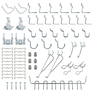 Juego de 35 Ganchos de Origen Vietnamita para Panel Perforado, Estilo Industrial Flexible, Diferentes Tamaños y Formas - Product Image 3