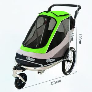 Tarik bersama keranjang hewan peliharaan untuk sepeda motor hewan peliharaan gerobak untuk luar ruangan anjing berjalan panorama melihat Jogger troli hewan peliharaan - Product Image 3