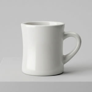 Tasses à café en céramique de Japon, 360cc, en porcelaine dure, couleur blanche, poids lourd - Product Image 1