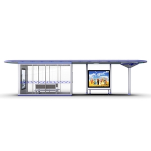 Abri de bus rectangulaire en aluminium avec <span class=keywords><strong>LED</strong></span> et <span class=keywords><strong>rampe</strong></span> d'accès - Product Image 2