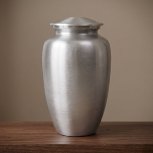 Urne funéraire en aluminium noir fini pour cendres humaines adultes, artisanat, fournitures funéraires, urne funéraire en aluminium noir faite à la main - Product Image 3
