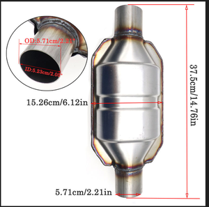 Oto aksesuarları araba parçaları 2 ", 2.25", 2.5 ", <span class=keywords><strong>3</strong></span>" dış çap seramik 400 hücreleri EPA avrupa evrensel katalitik dönüştürücü - Product Image 2