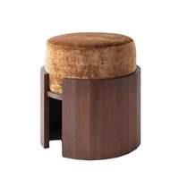 Tabouret en bois massif style Wabi-sabi, banc à chaussures, siège de coiffeuse de style chinois moderne, pouf de luxe léger et design