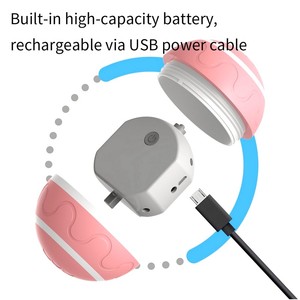 Juguete Interactivo Inteligente para Mascotas, Pelota Rodante con Luz LED Recargable por USB, Estilo Clásico de Dibujos Animados de Lujo, Juguete Eléctrico Automático para Perros y Gatos - Product Image 6