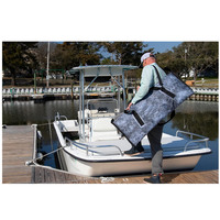 Vente en gros de sacs d'expédition de poissons vivants en PVC 500D pour la navigation de plaisance Sac de poisson étanche à l'eau avec double poignée