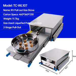 Cuisinière à gaz coulissante <span class=keywords><strong>en</strong></span> acier inoxydable pour <span class=keywords><strong>camping</strong></span>-<span class=keywords><strong>car</strong></span>, caravane, cuisine, tiroir de cuisson LPG - Product Image 2