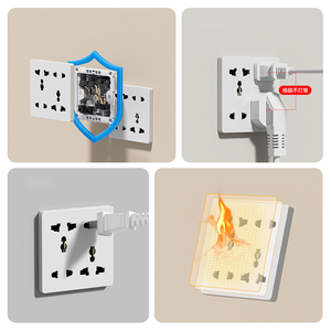 Interrupteurs muraux en cuivre pur de haute qualité 220v, prise électrique double pôle britannique 13A - Product Image 5