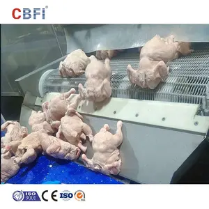 중국 고효율 소금 구운 치킨 나선형 급속 냉동고 IQF