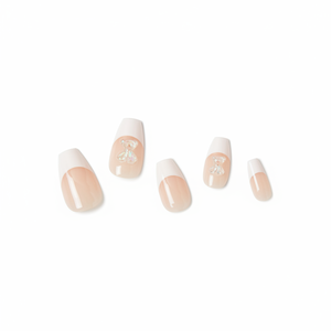 Too Cool School - Puntas de Uñas Profesionales con Forma de Ataúd, Fácil Aplicación, Larga Duración, Belleza Real, Uñas Postizas Blancas, Corea del Sur - Product Image 2