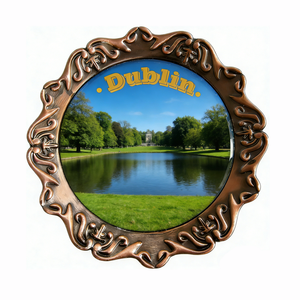 Imán de Refrigerador de Metal Personalizado, Duradero, con Diseño Personalizado al Estilo de Dublín, Irlanda - Product Image 5