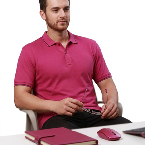 Polo à manches courtes pour homme, uni, décontracté, pour le golf, logo personnalisé, couleur personnalisée, bordure de col personnalisée - Product Image 2
