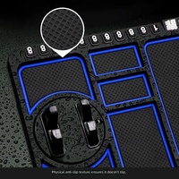 Tapis de rangement universel pour tableau de bord de voiture, support antidérapant, support de téléphone rotatif, plaque de stationnement temporaire, lots en gros
