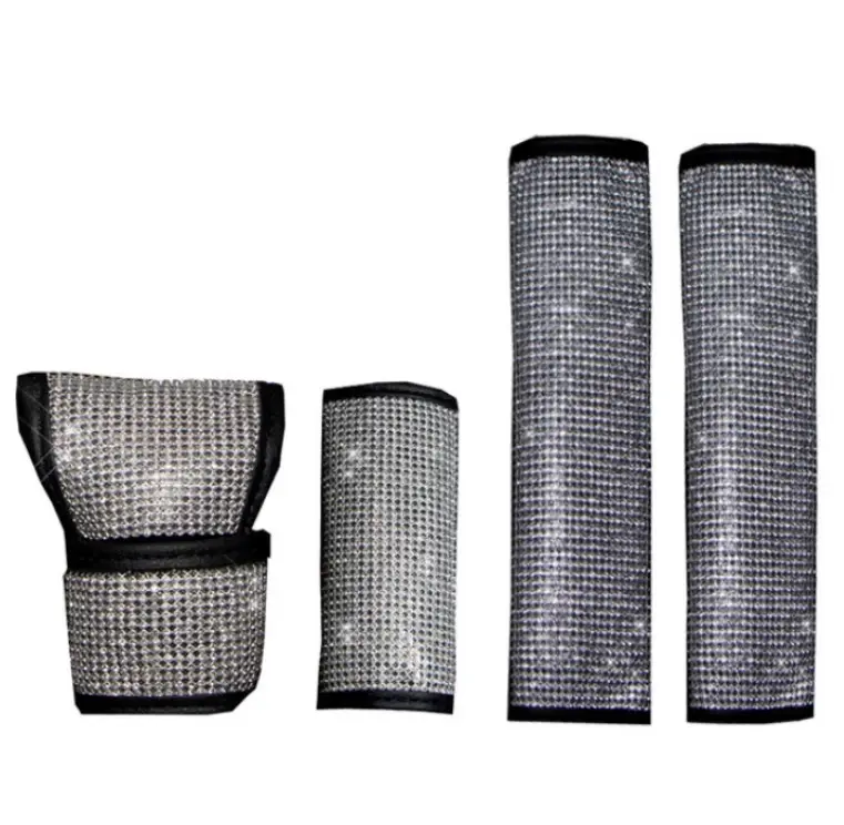 Cubierta brillante para palanca de cambios de coche, cristal de brillo, perilla de coche, Protector de Palo de engranaje, accesorios de decoración de diamante para mujer