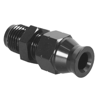 Adaptateur de Compression de raccord de Tube de carburant en aluminium noir 6AN mâle à 3/8 Hardline