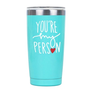 20OZ Stainless Steel Double Wall Tumbler <b>with</b> <b>Lid</b> <b>Travel</b> <b>Mug</b> Camping & Office Use Eco-Friendly Customized You're My Person - Product Image 4