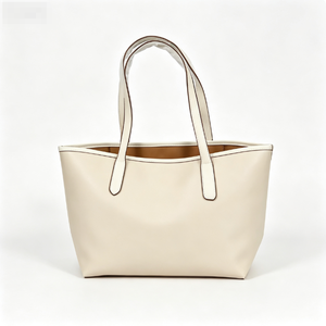 Bolso de mano de cuero PU para mujer, ligero, impermeable, cuadrado, con cremallera, para uso diario, de moda, bolso de mano de cuero genuino abierto - Product Image 2