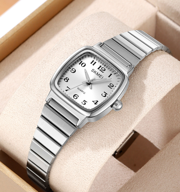 SKMEI 2292 Women's Watch Quartz Watch Waterproof Stainless Steel  Silver Band Alloy Case with  Luxury square Sports