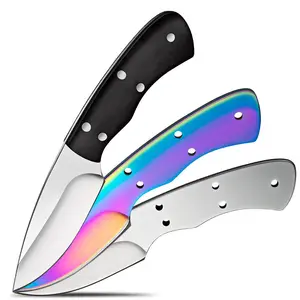 Großhandel Edelstahl Diy Outdoor Jagd Survival Fixed Fold Knife Blank Klinge für die Messer herstellung