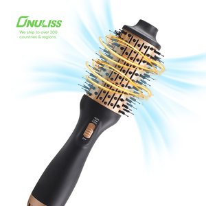 Sèche-cheveux <span class=keywords><strong>brosse</strong></span> ionique tout-en-un avec diffuseur, souffleur rotatif et volumateur - Utilisation hôtelière, contrôlé par application, pour la maison, les voyages et les camping-cars - Product Image 1