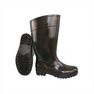 Economy Unisex Winter Hard-Wearing <b>Knee</b>-<b>High</b> PVC Garden Rain Boots Wholesale Chemical Resistant Waterproof Non-Slip Black Shoes - Product Image 3