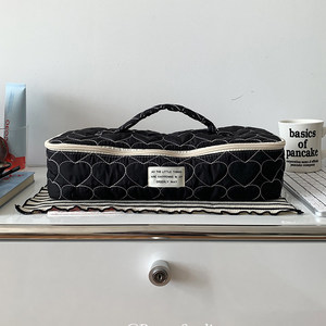 Bolsa de Maquillaje de Nailon de Alta Calidad para Guardar Rizadores de Pelo, con Logotipo Personalizado, Plateada, con Cierre y Clip, para Viaje - Product Image 2