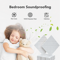 Panneau acoustique en feutre PET matelassé en forme de losange, en fibre de polyester 3D, insonorisant, à coller soi-même, pour la décoration intérieure