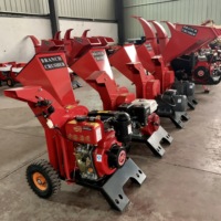 Broyeur de branches d'arbres mobile 150A, déchiqueteuse de bois, machine à broyer, moteur à essence pour travaux forestiers, de parcs et d'entretien de jardins