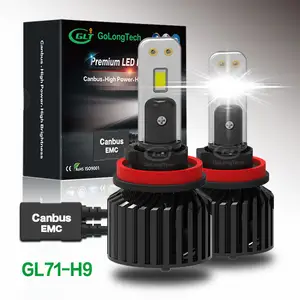 大功率GL71 H9 LED 9000LM高亮度led前照灯H8 H1 H16灯泡led灯前照灯