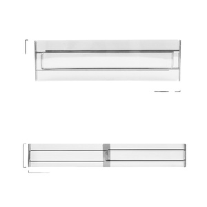Kitchen Plastic Adjustable Drawer Separator Double-Sided Tape/Locks in Place Drawer Divider