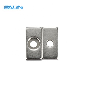 Siêu neodymium hình chữ nhật nam châm khối magnet với chìm lỗ - Product Image 5