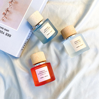 Botol Parfum Silinder 50ml dengan Label yang Dapat Disesuaikan, Dapat Disegel, dan Dicetak Sablon, dengan Tutup Kayu Sekrup