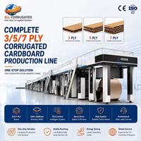 Línea de Producción de Cartón Corrugado de 3/5/7 Capas, Totalmente Automática, de Alta Velocidad, Nueva, para Fabricación de Cajas de Embalaje