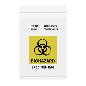 Mới đến Biohazard <span class=keywords><strong>Ziplock</strong></span> túi nhựa cho y tế mẫu vật sinh học chất thải bao bì bệnh viện nhà thuốc và y học - Product Image 1