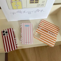 Étui de protection antichoc à rayures colorées pour iPhone 18, 17, 16 Pro Max, étui à rabat pour téléphone portable, compatible iPhone 15, 14