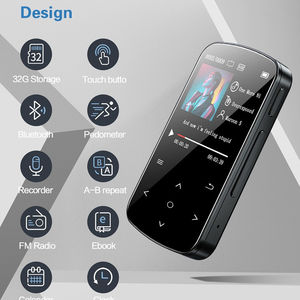 Reproductor MP3 con Pantalla Táctil y Huella Dactilar Directo de Fábrica, BT 5.0, Radio FM, Grabadora de Voz, Compatible con Tarjeta TF de 32GB, Reproductor de Música Portátil - Product Image 3