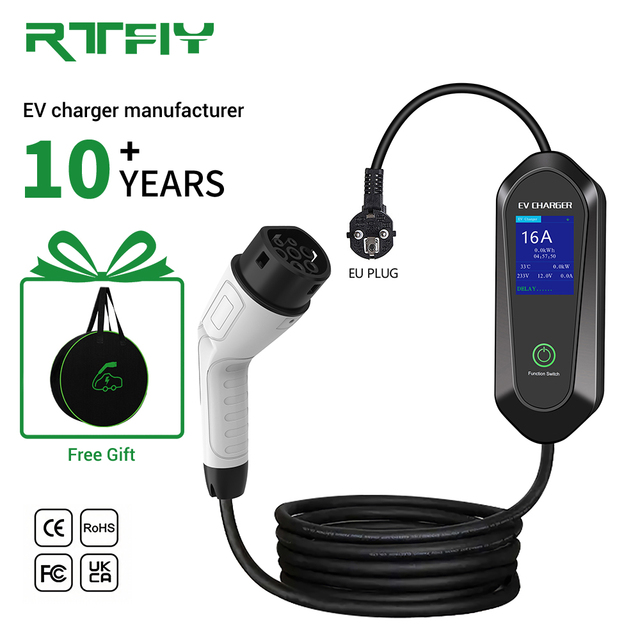 Certified Type 2 3.5KW Adjustable Portable EV Charging Station Household New 16A Power Plug Customizable EV Charger