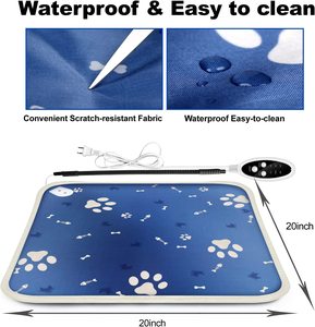 Tapis chauffant d'intérieur imperméable pour animaux Coussin chauffant électrique pour animaux de compagnie Sac d'opp <span class=keywords><strong>Couverture</strong></span> électrique imprimée pour animaux de compagnie Lavage à la main - Product Image 3