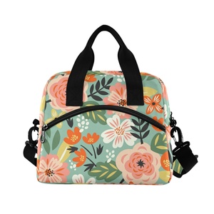 Hawaiian Lifestyle Lunch Bag Wholesale Custom Tropical Flower Print Thermal Insulated Cooler Lunch Bag for Adults - Product Image 2