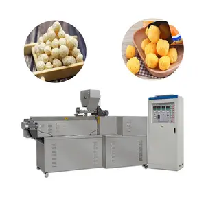 Automatic puffed food maker corn snacks extrusion making machine cereals puffs extruder processing line