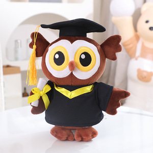 Recién llegado, búho graduado y oso de peluche, animales de peluche, juguetes de peluche, regalos de graduación escolar - Product Image 5