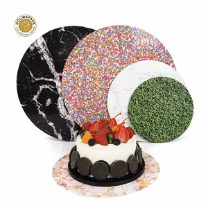 Oolima Hot Selling Kleurrijke Cake Drumboards Ronde Eco-Vriendelijke Mdf Cake Board