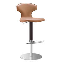 Tabouret de Bar en Acier Inoxydable de Style Nordique Design Minimaliste Moderne Chaise Pivotante Réglable en Hauteur de Luxe pour Bar de Cuisine à Domicile