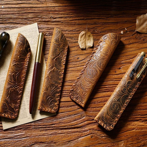 文房具 クリエイティブ レトロ ペンケース ペン保護カバー ヴィンテージ 筆箱 繊細な花柄彫刻 ペンシルケーススリーブ - Product Image 3