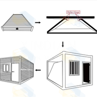 Casa Container Rettangolare in Acciaio Pieghevole con Metodo di Piegatura a Z per Installazione Rapida